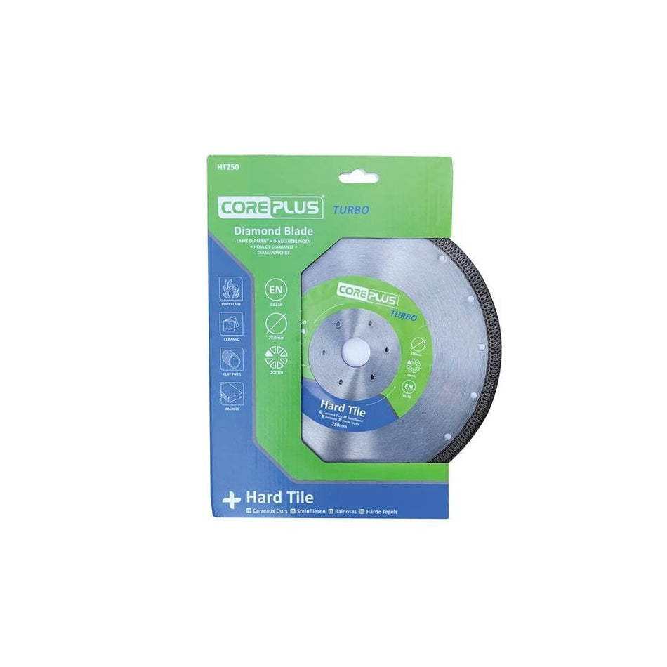 CorePlus HT250 Hard Tile Turbo Diamond Blade 250mm