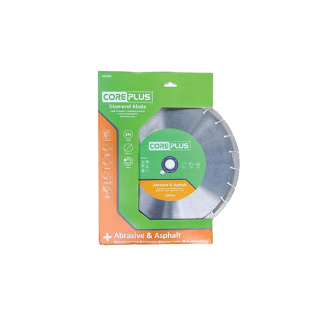 CorePlus AB350 Abrasive & Asphalt Diamond Blade 350mm