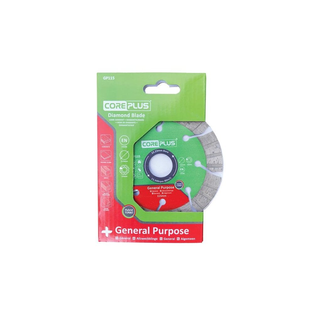 CorePlus GP115 General-Purpose Hybrid Turbo Diamond Blade 115mm