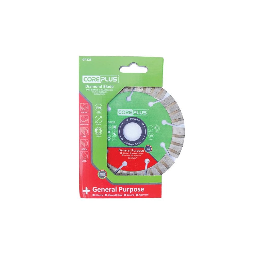 CorePlus GP125 General-Purpose Hybrid Turbo Diamond Blade 125mm