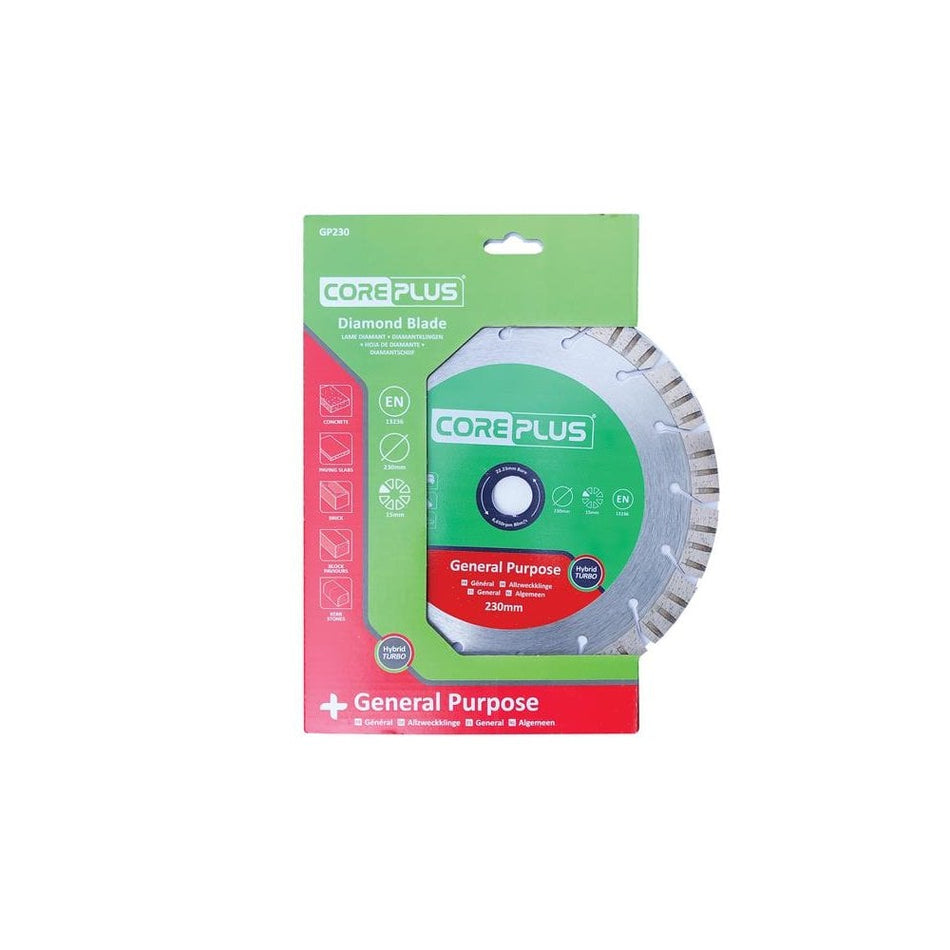CorePlus GP230 General-Purpose Hybrid Turbo Diamond Blade 230mm