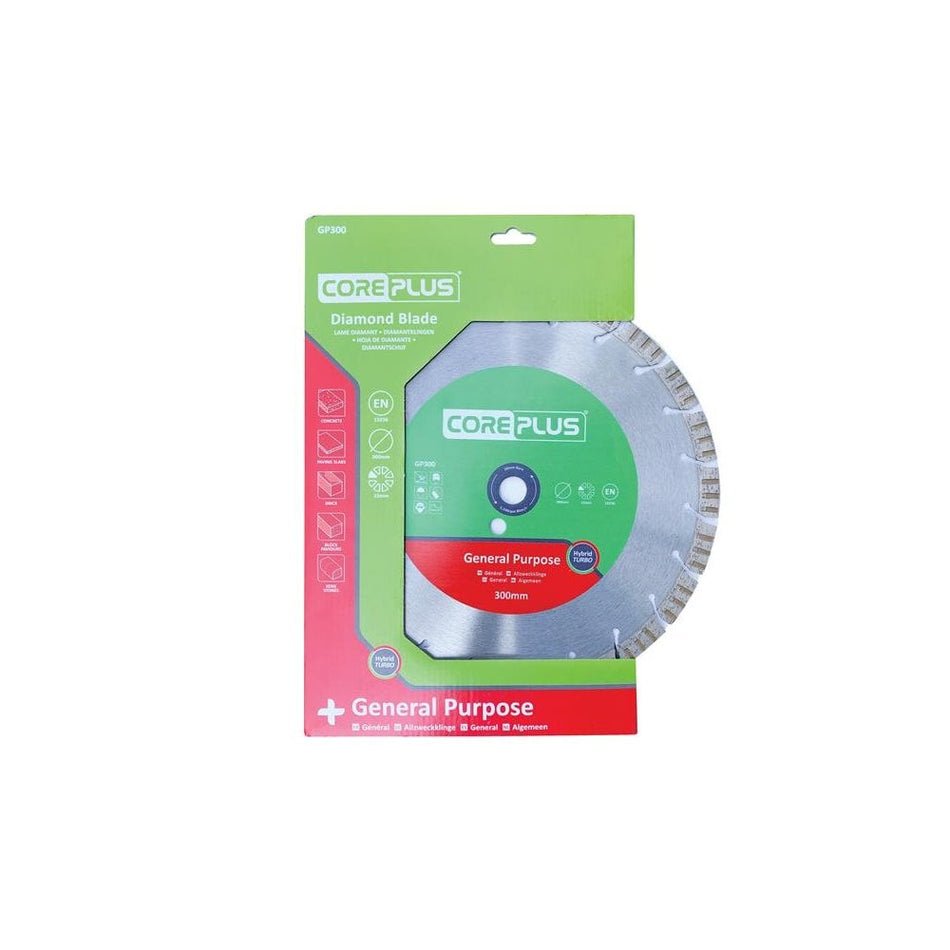 CorePlus GP300 General-Purpose Hybrid Turbo Diamond Blade 300mm