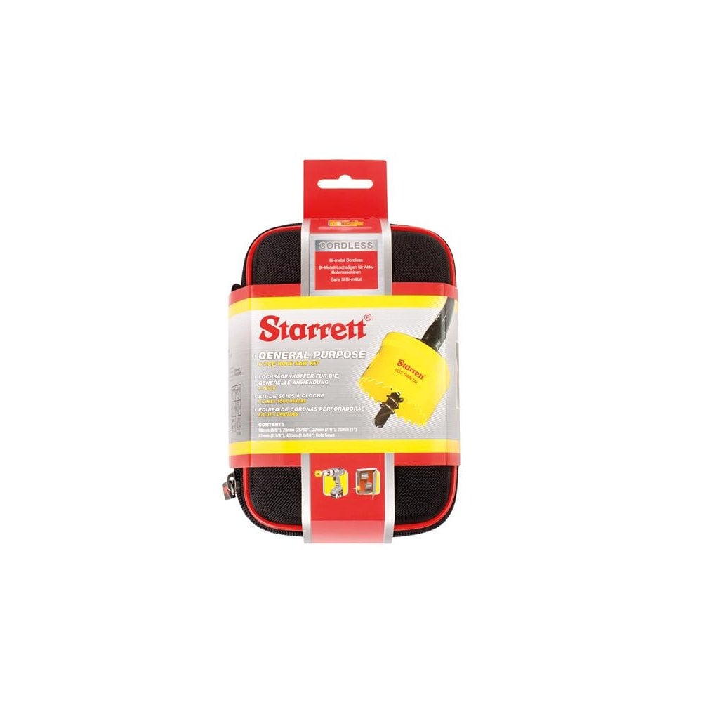 Starrett Cordless Smooth Cut Bi-Metal Holesaw Kit, 6 Piece