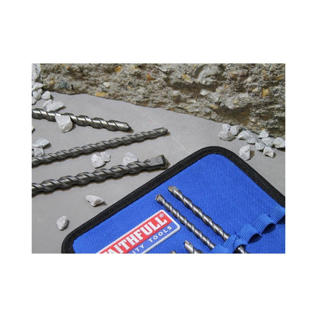 Faithfull SDS Plus Drill Bit Set, 10 Piece
