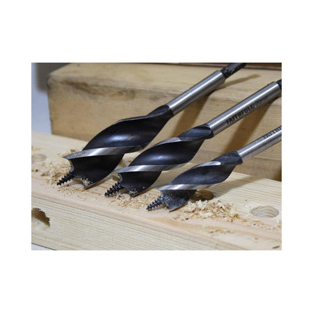 Faithfull Tri-Point Speed Auger Bit Set, 3 Piece