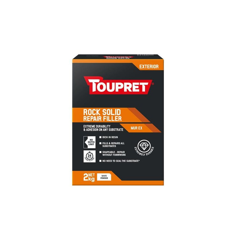 Toupret Exterior Rock Solid Repair Filler 2kg