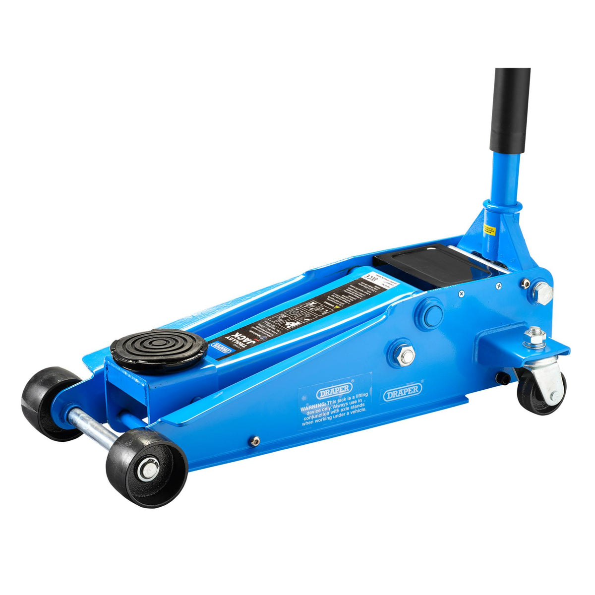 DRAPER Heavy Duty Trolley Jack With Twin Pistons (3 Tonne)