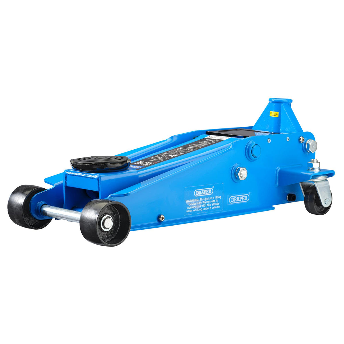 DRAPER Heavy Duty Trolley Jack With Twin Pistons (3 Tonne)