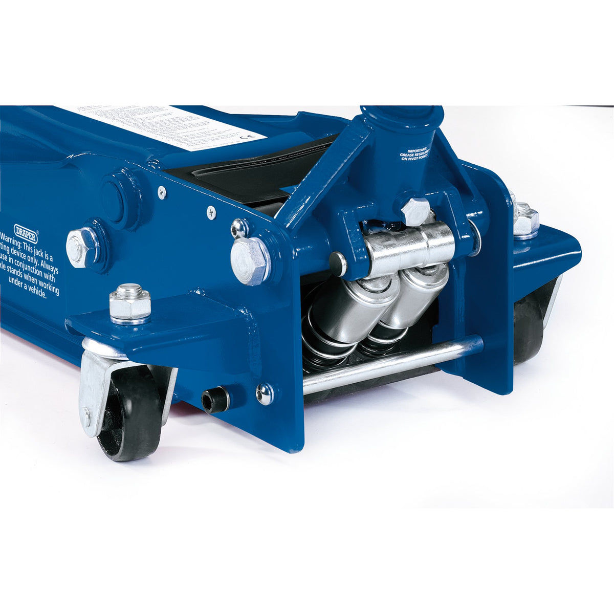DRAPER Heavy Duty Trolley Jack With Twin Pistons (3 Tonne)