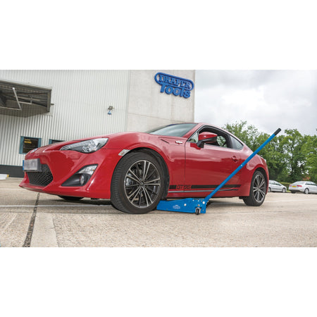DRAPER Heavy Duty Trolley Jack With Twin Pistons (3 Tonne)