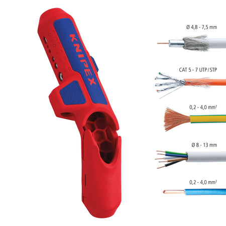 Knipex ErgoStrip Universal 3 in 1 Tool: Model No. 16 95 01 SB