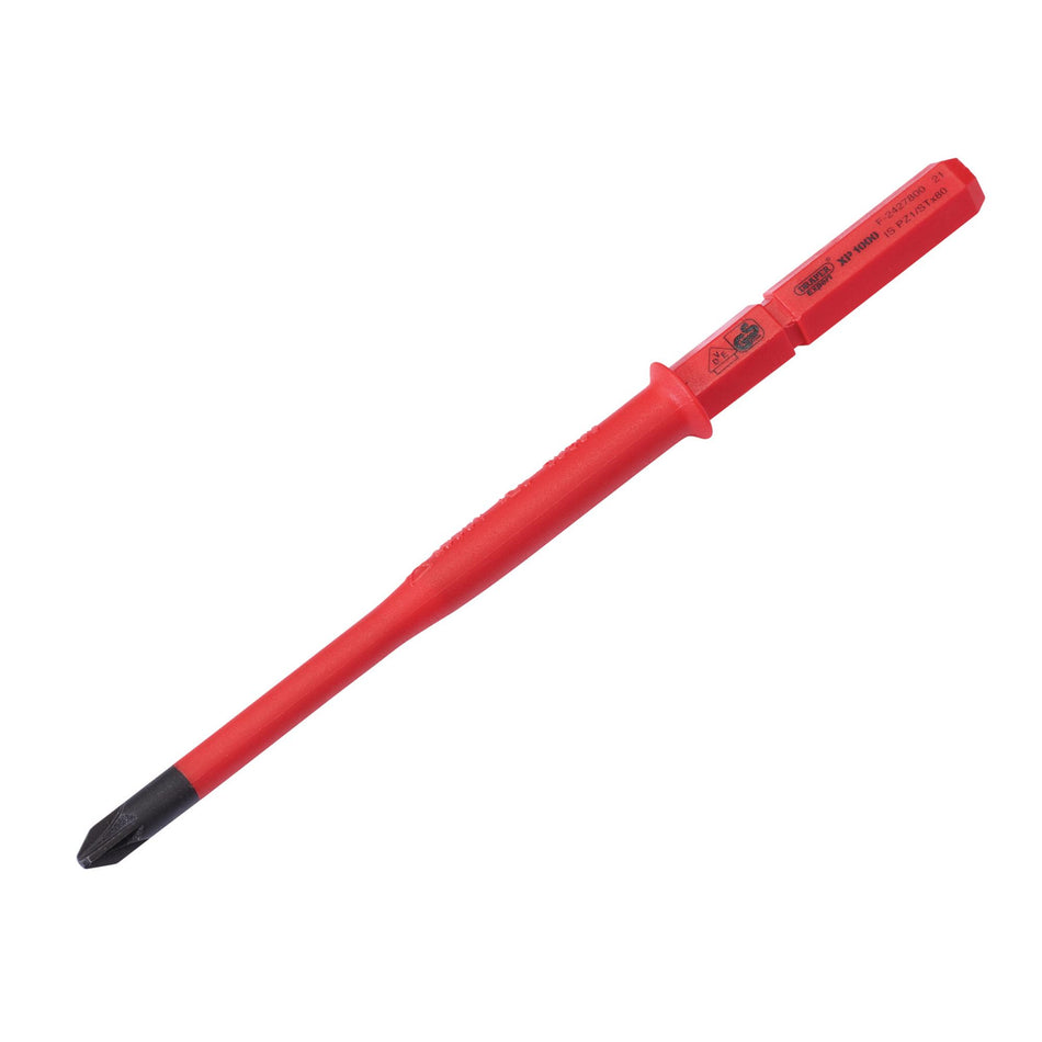 DRAPER Ergo Plus Extra Slim PZ/SL Type VDE Interchangeable Screwdriver Blade No:1 x 80mm : Model No. 9651PZ/SL SLIM