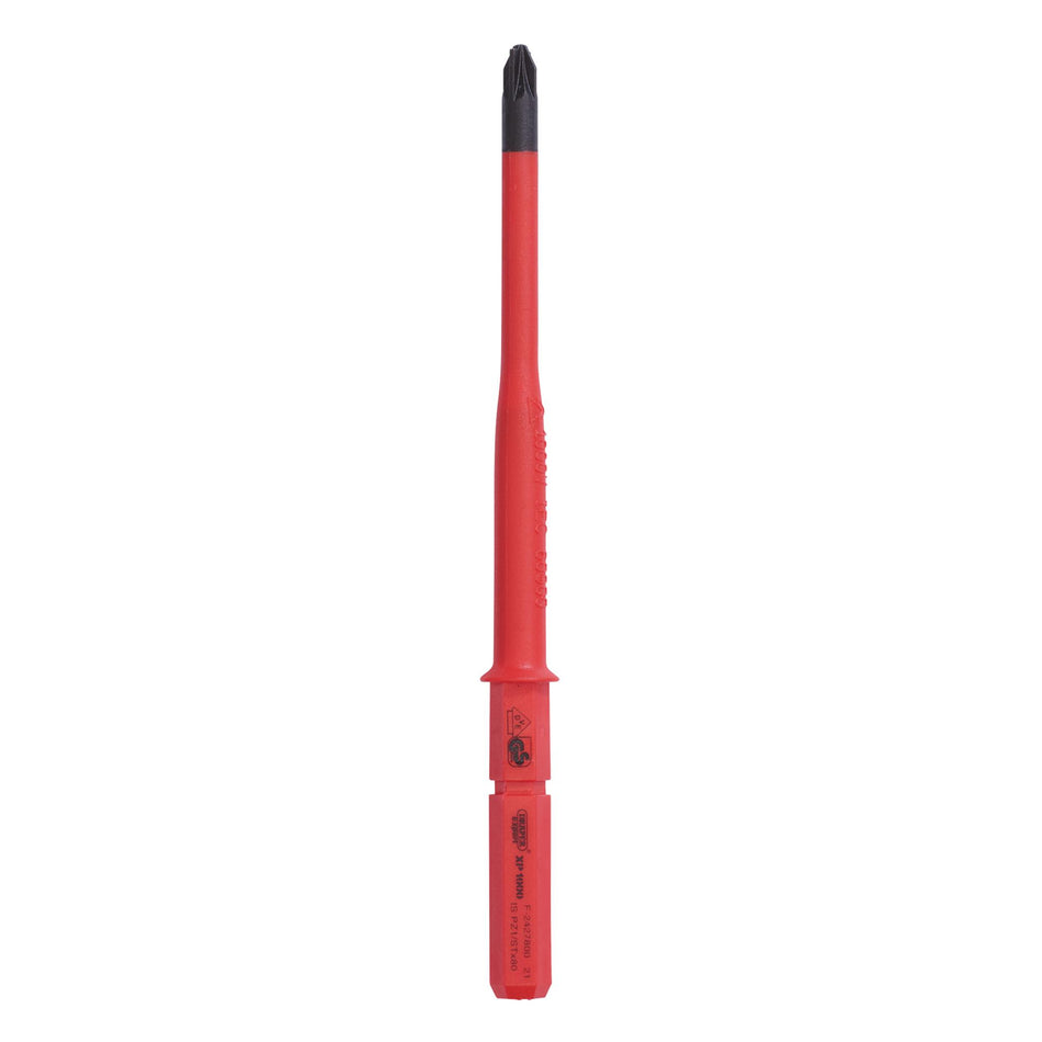DRAPER Ergo Plus Extra Slim PZ/SL Type VDE Interchangeable Screwdriver Blade No:1 x 80mm : Model No. 9651PZ/SL SLIM