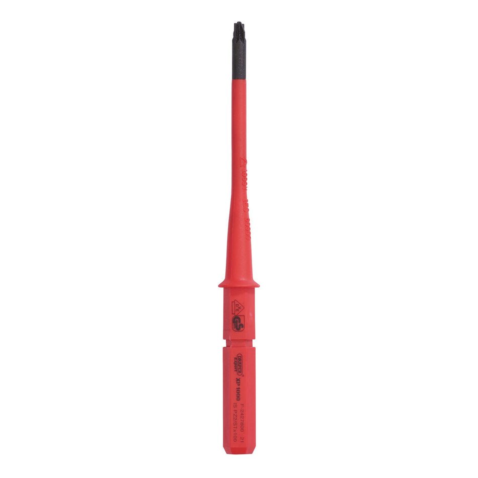 DRAPER Ergo Plus Extra Slim PZ/SL Type VDE Interchangeable Screwdriver Blade No:2 x 100mm : Model No. 9651PZ/SL SLIM