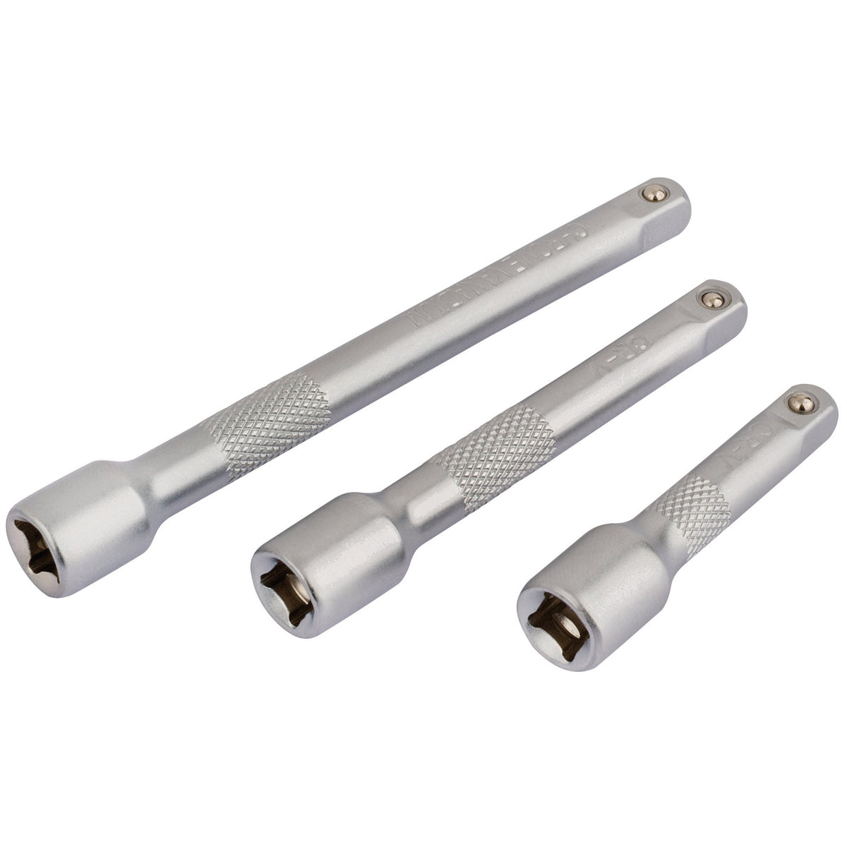 DRAPER 1/4" Square Drive Extension Bar Set (3 Piece) : Model No. BD-EXT/3