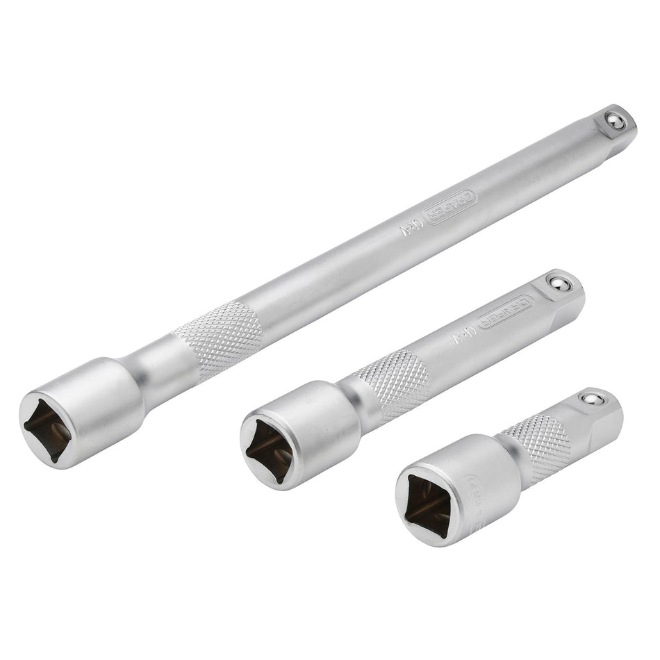 DRAPER 1/2" Square Drive Extension Bar Set (3 Piece) : Model No. HD-EXT/3