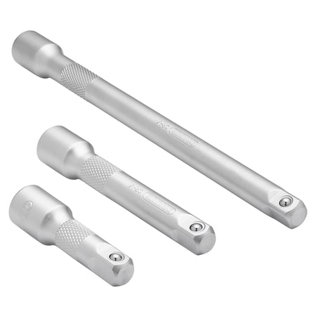 DRAPER 1/2" Square Drive Extension Bar Set (3 Piece) : Model No. HD-EXT/3