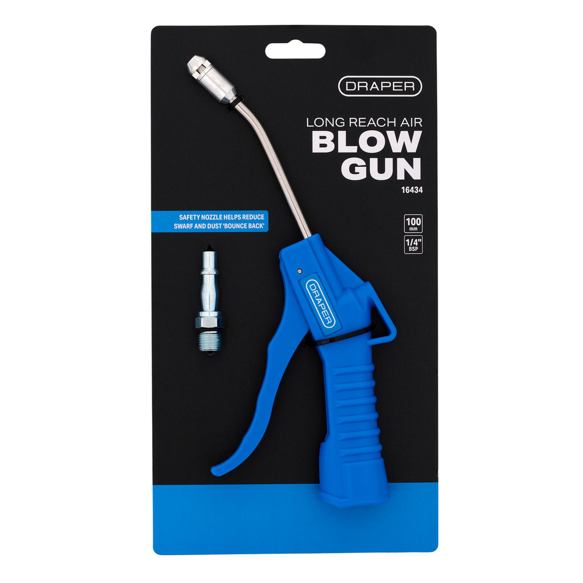 DRAPER 100mm Long Air Blow Gun