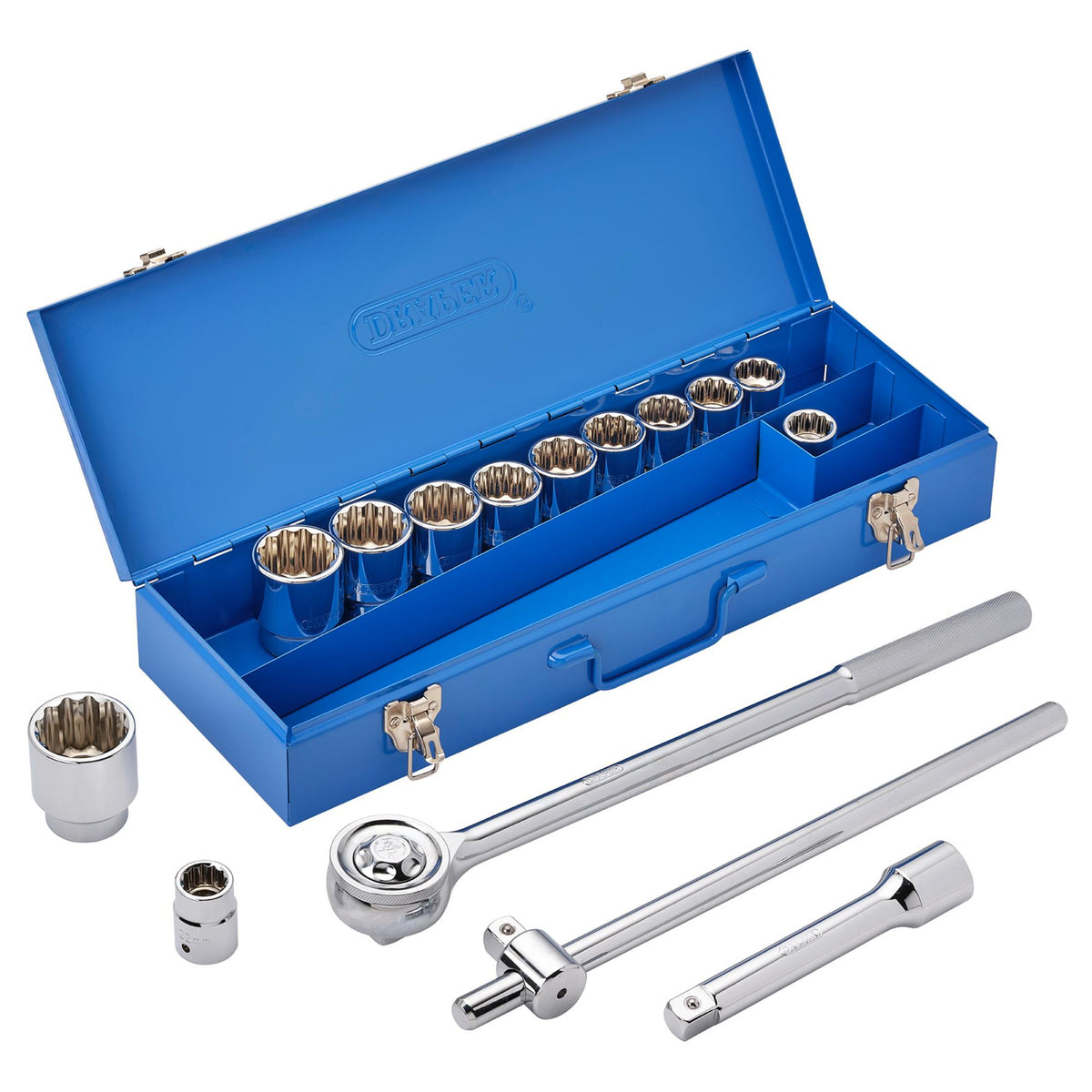 DRAPER 3/4" Sq. Dr. Metric Socket Set in Metal Case (15 piece) : Model No. TD15M