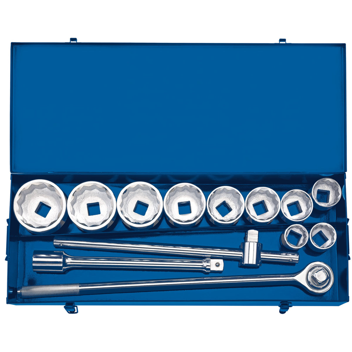 DRAPER 1" Sq. Dr. Metric Socket Set in Metal case (13 Piece) : Model No. T13MM/B