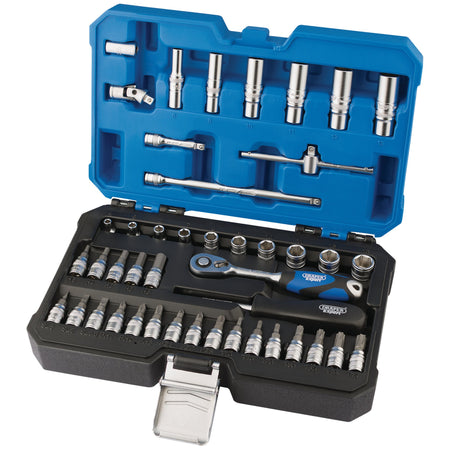 DRAPER 1/4" Sq. Dr. Metric Socket Set (44 Piece) : Model No. B44MN/SG
