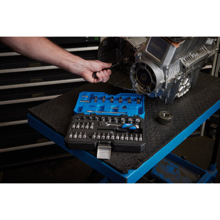 DRAPER 1/4" Sq. Dr. Metric Socket Set (44 Piece) : Model No. B44MN/SG