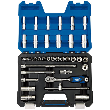 DRAPER 3/8" Sq. Dr. Metric Socket Set (36 Piece) : Model No. D36MN/SG