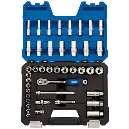 DRAPER 3/8" Sq. Dr. Metric Socket Set (42 Piece) : Model No. D42MN/SG