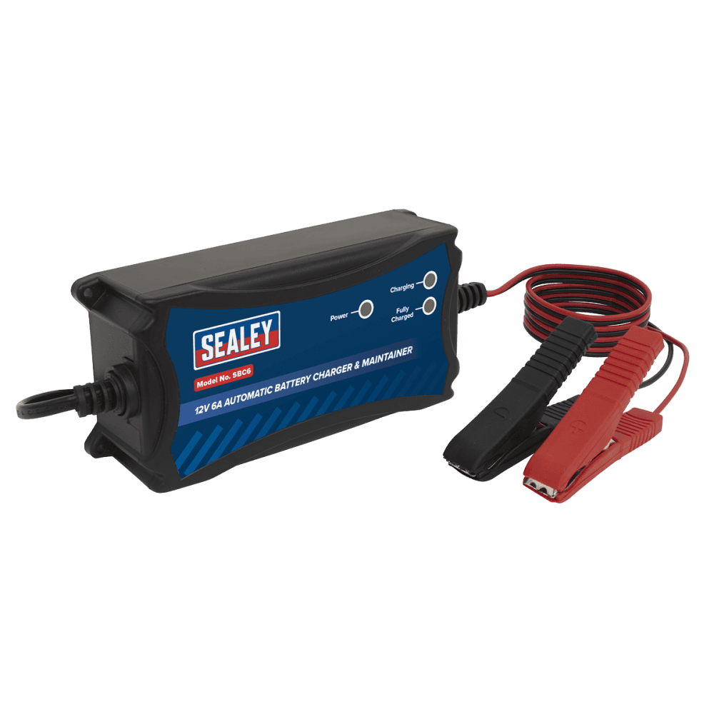 Sealey Battery Charger & Maintainer 12V 6A Automatic Model No- SBC6