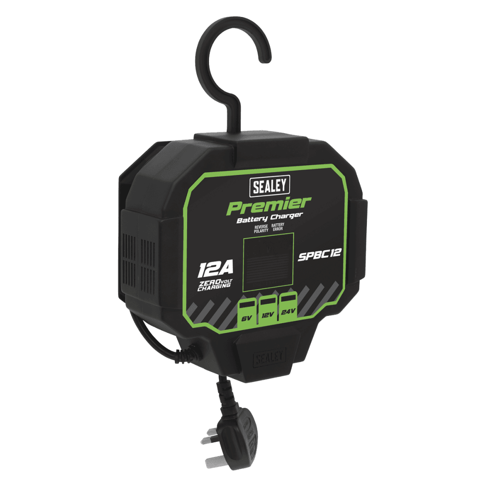 Sealey Battery Charger & Maintainer 12A Automatic Model No- SPBC12