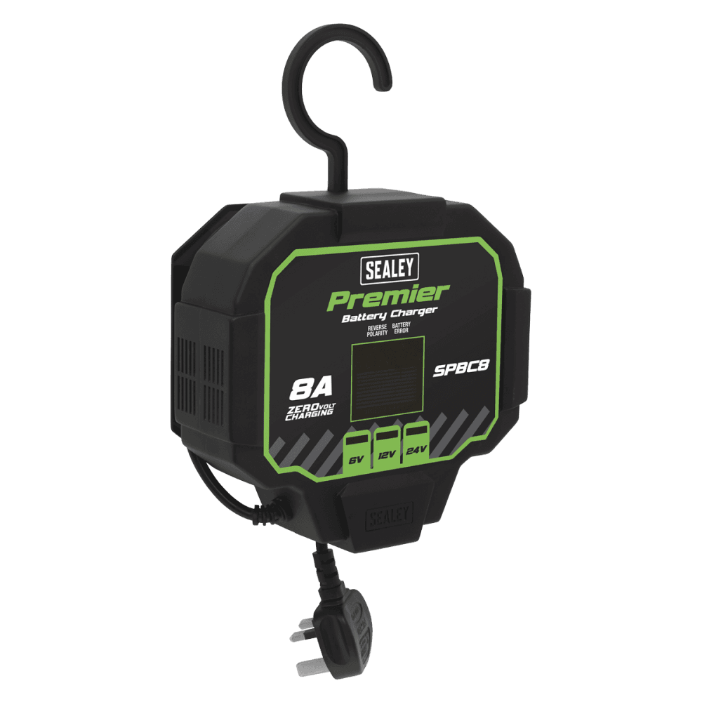 Sealey Battery Charger & Maintainer 8A Automatic Model No- SPBC8