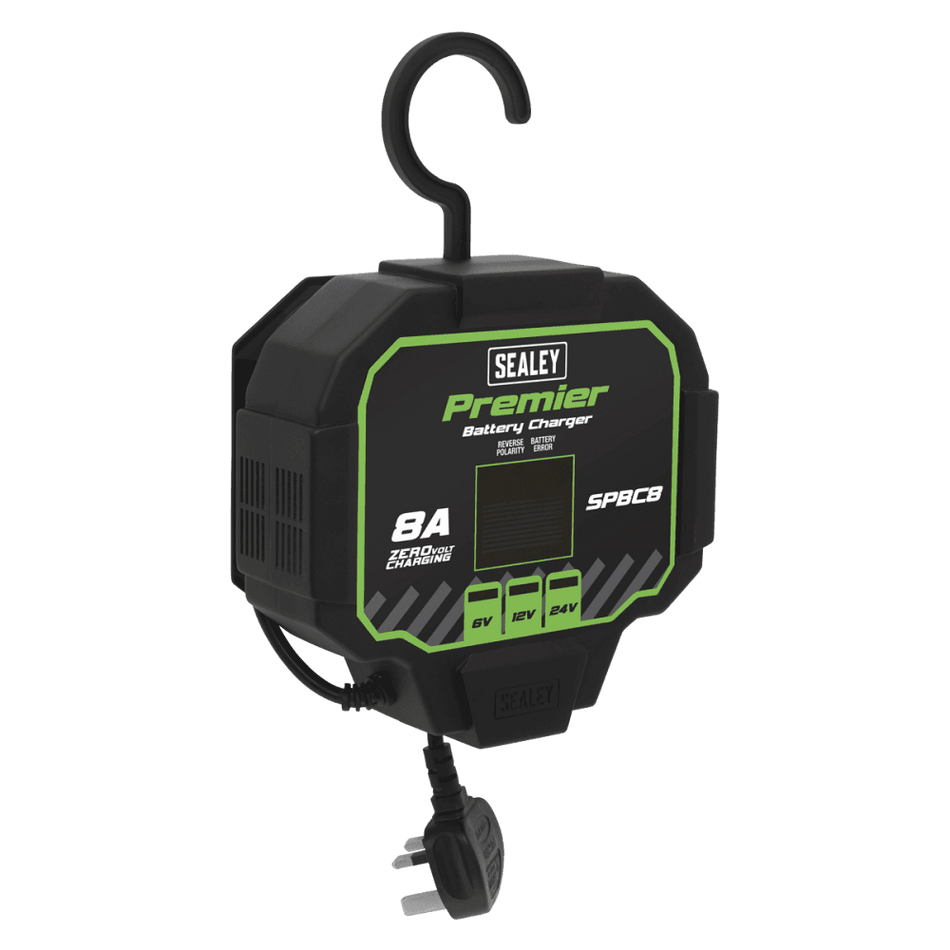 Sealey Battery Charger & Maintainer 8A Automatic Model No- SPBC8