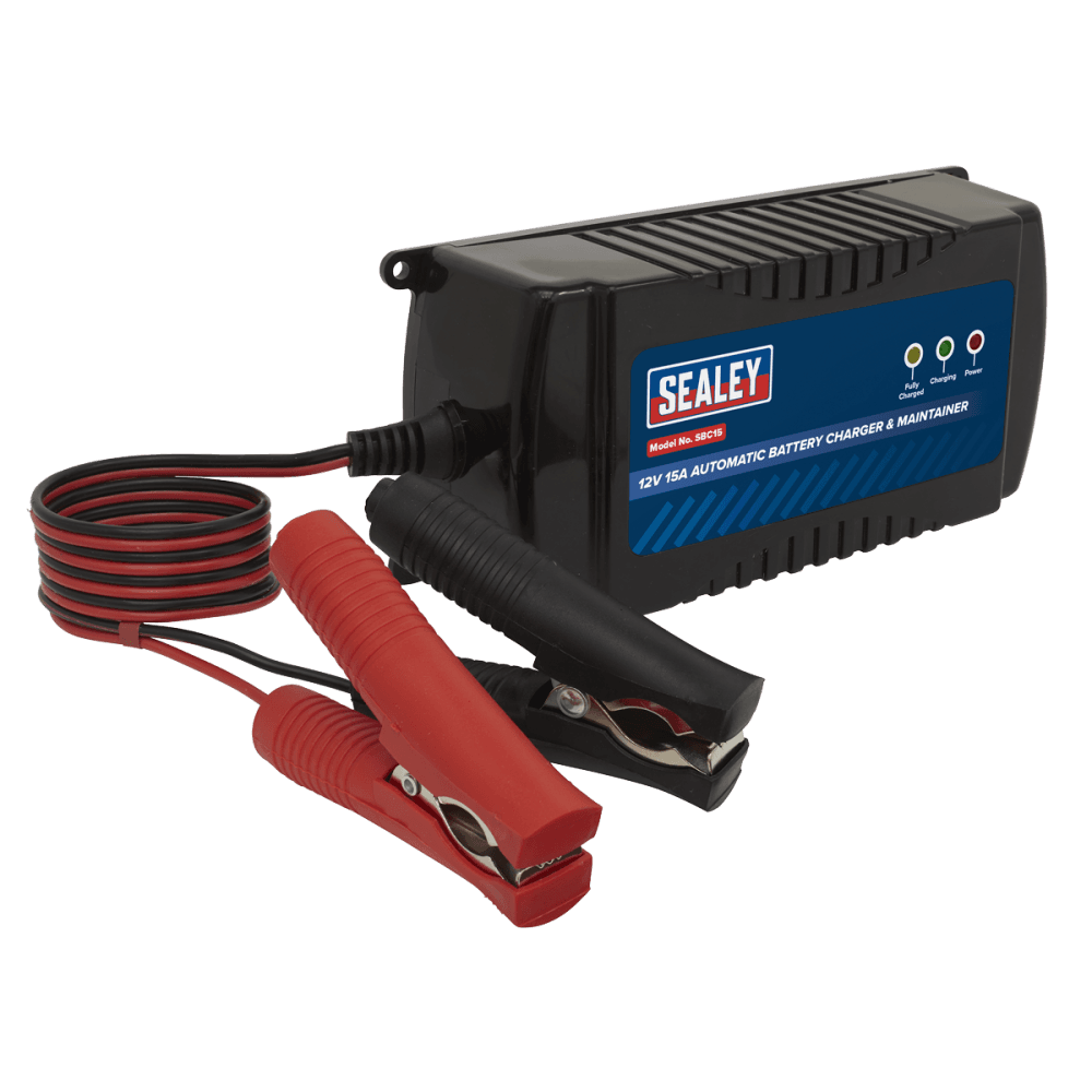 Sealey Battery Charger & Maintainer 12V 15A Automatic Model No- SBC15