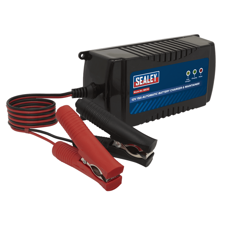 Sealey Battery Charger & Maintainer 12V 15A Automatic Model No- SBC15