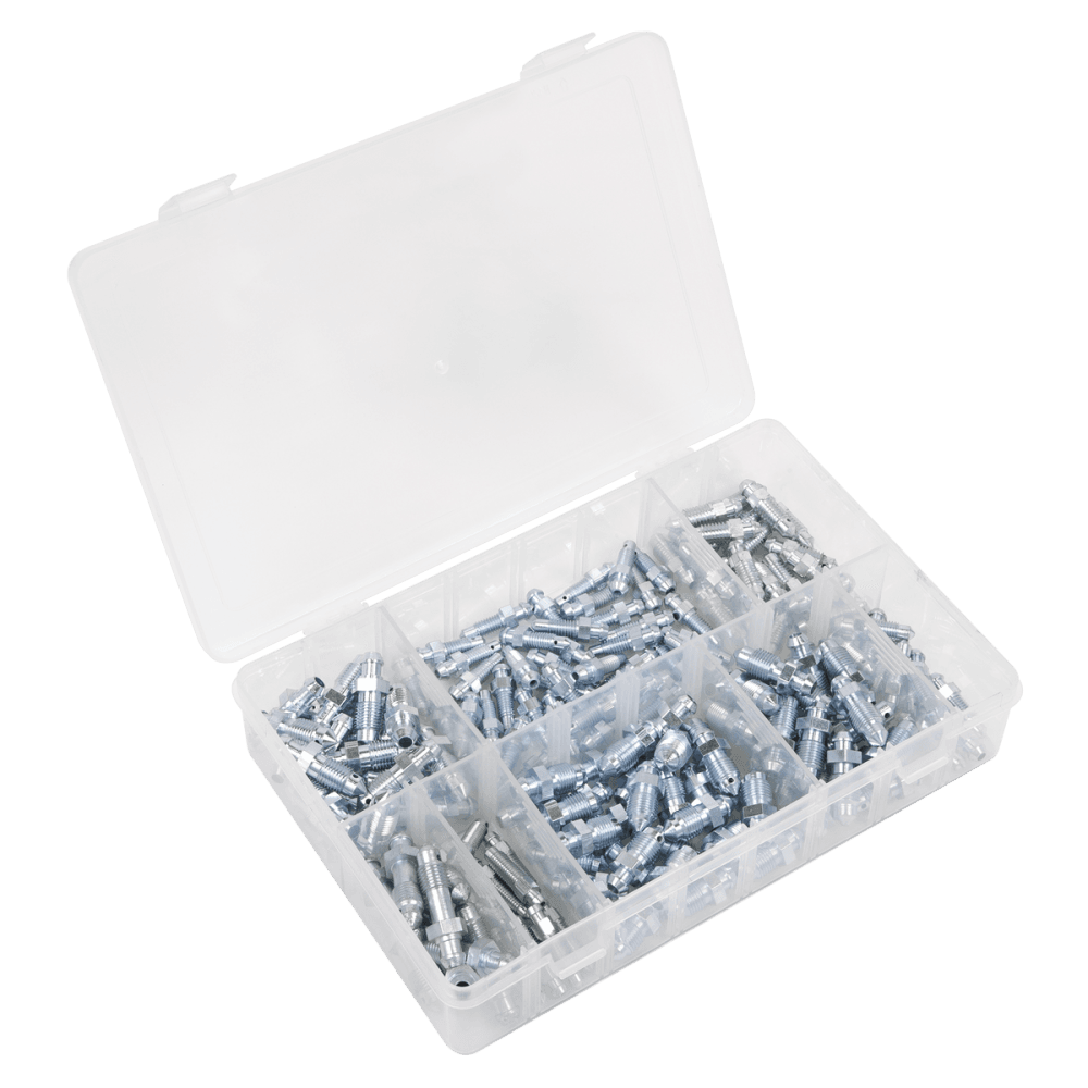 Sealey Bleed Nipple Assorted Box 160pc Model No- AB160BN