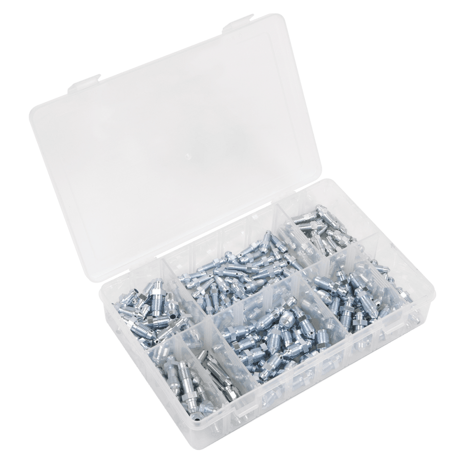 Sealey Bleed Nipple Assorted Box 160pc Model No- AB160BN