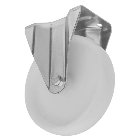 Sealey Heavy-Duty Nylon Fixed Plate Castor Wheel 100mm - Trade Model No- SCW4100FPEM