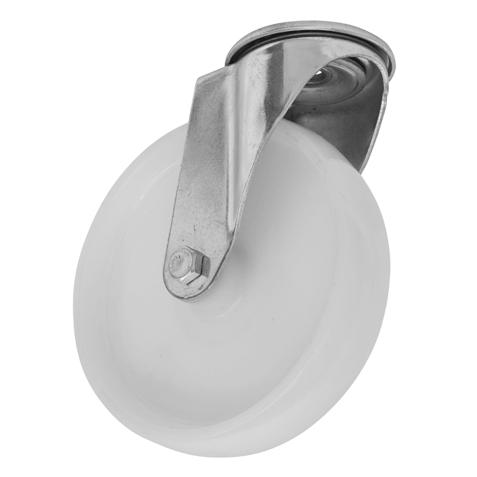 Sealey Heavy-Duty Nylon Bolt Hole Castor Wheel 100mm - Trade Model No- SCW4100SBEM