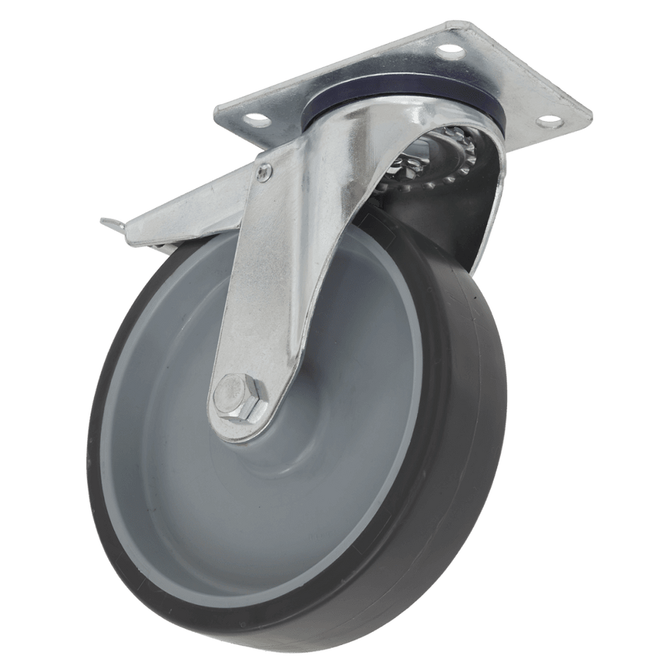 Sealey Medium-Duty Thermoplastic Swivel Castor Wheel with Total Lock 100mm - Trade Model No- SCW2100SPLEM
