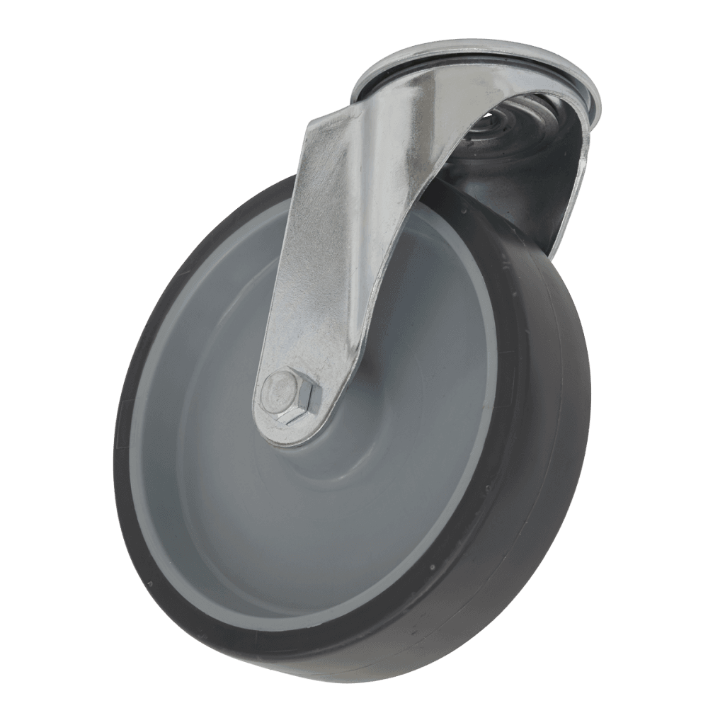 Sealey Medium-Duty Thermoplastic Bolt Hole Swivel Castor Wheel 100mm - Trade Model No- SCW2100SBEM