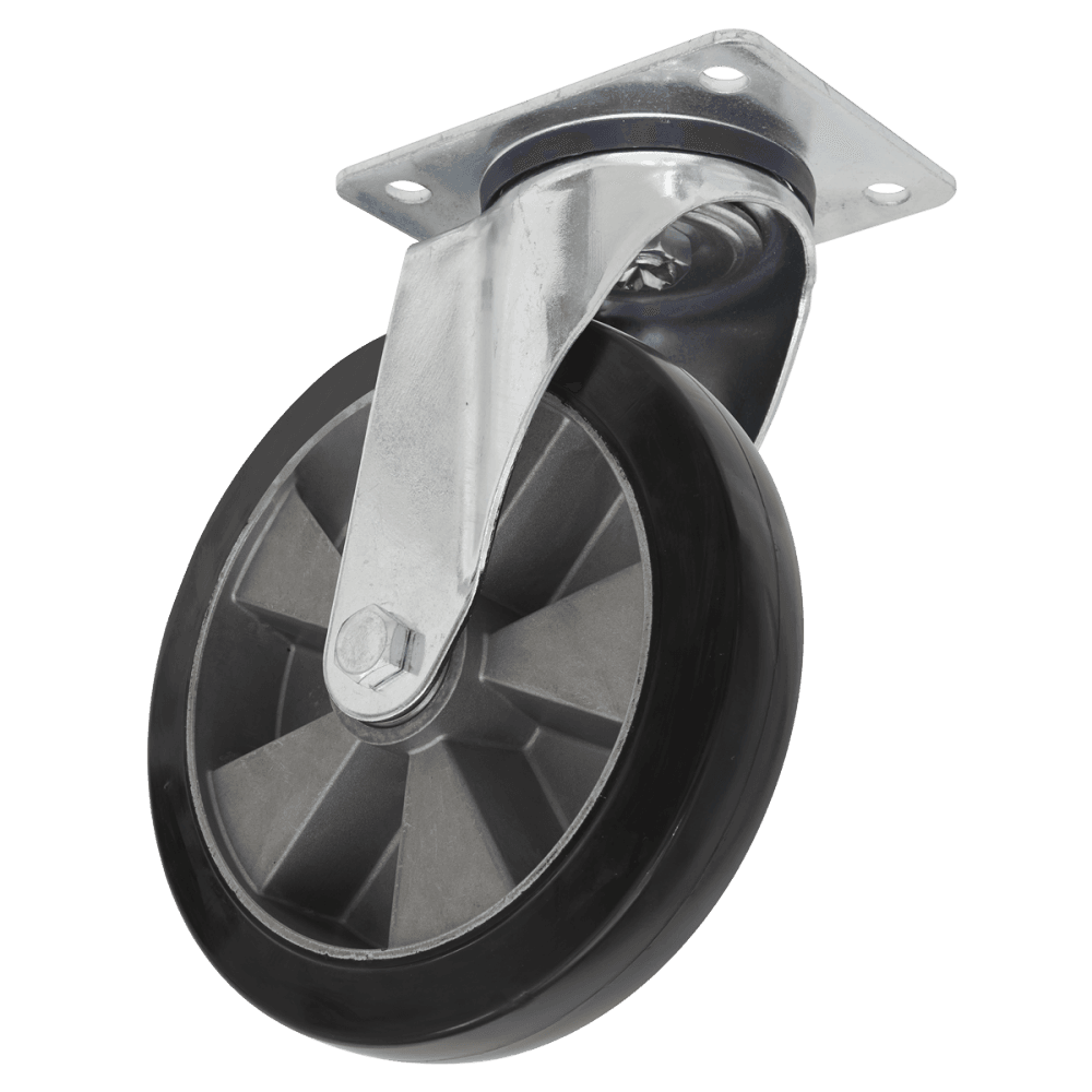 Sealey Heavy-Duty Rubber Swivel Castor Wheel 125mm - Trade Model No- SCW5125SPEM
