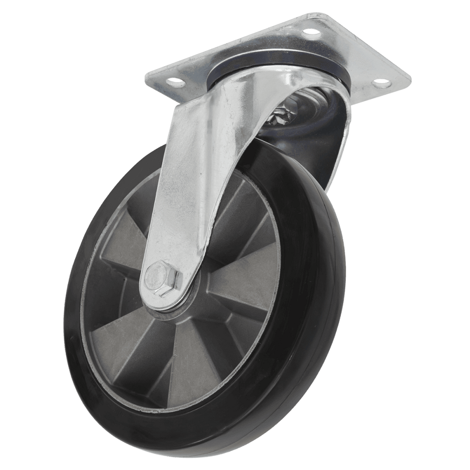 Sealey Heavy-Duty Rubber Swivel Castor Wheel 125mm - Trade Model No- SCW5125SPEM