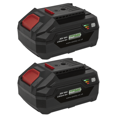 Sealey Power Tool Battery Pack 20V 4Ah Kit for SV20V Series Model No- BK04
