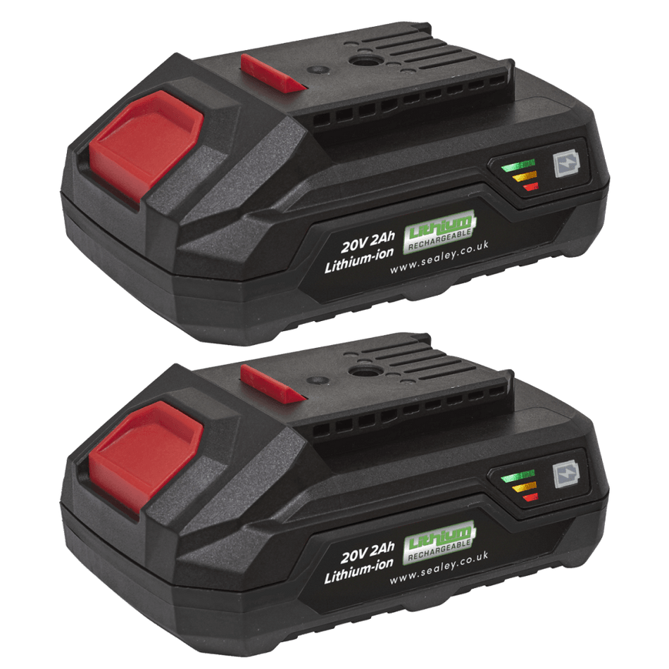 Sealey Power Tool Battery Pack 20V 2Ah Kit for SV20V Series Model No- BK02