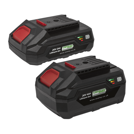 Sealey Power Tool Battery Pack 20V 2Ah & 4Ah Kit for SV20 Series Model No- BK24