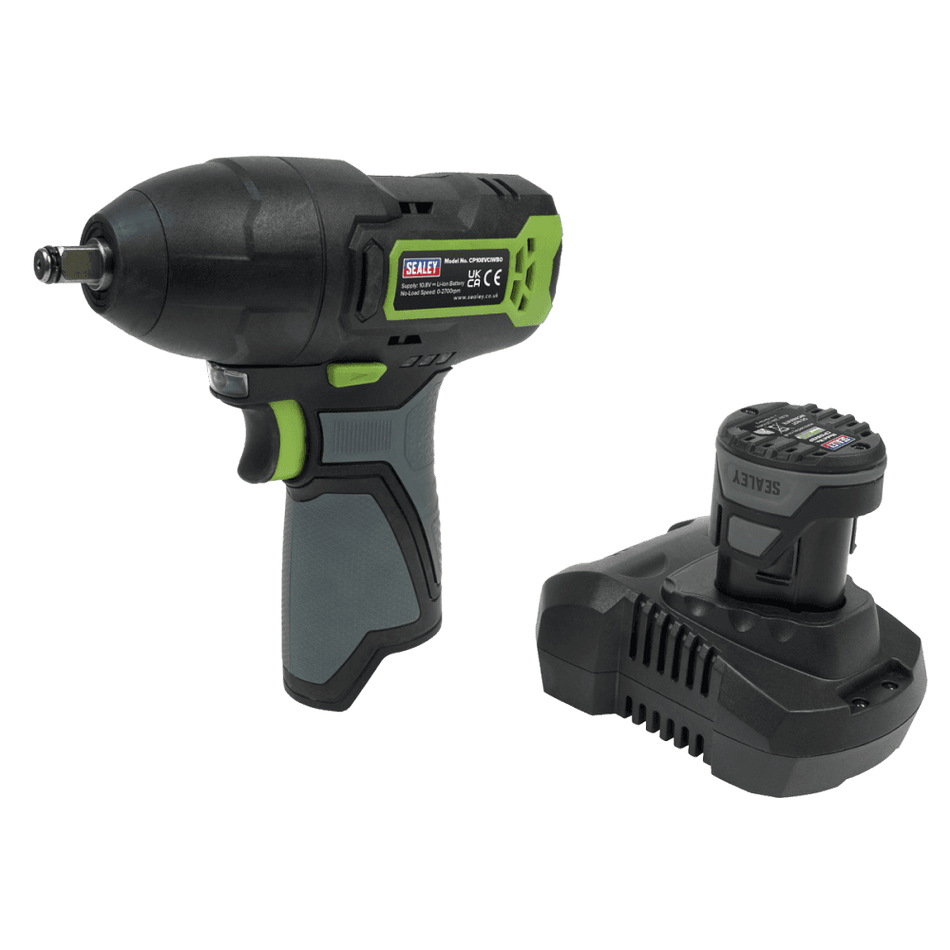 Sealey Cordless Impact Wrench 3/8"Sq Drive 10.8V 2Ah Model No- CP108VCIW