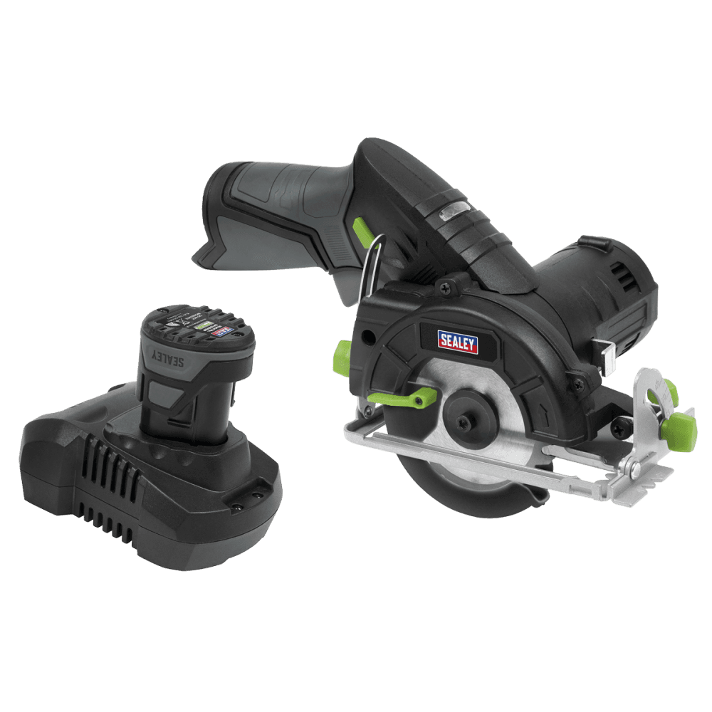 Sealey SV10.8 Series 85mm Cordless Circular Saw Kit 10.8V 2Ah Model No- CP108VCS