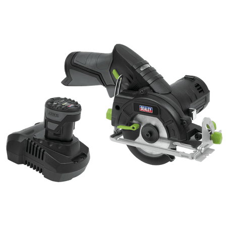 Sealey SV10.8 Series 85mm Cordless Circular Saw Kit 10.8V 2Ah Model No- CP108VCS