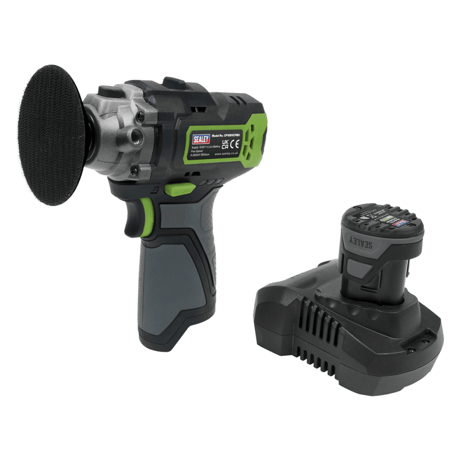 Sealey Cordless Polisher 75mm 10.8V 2Ah Model No- CP108VCP