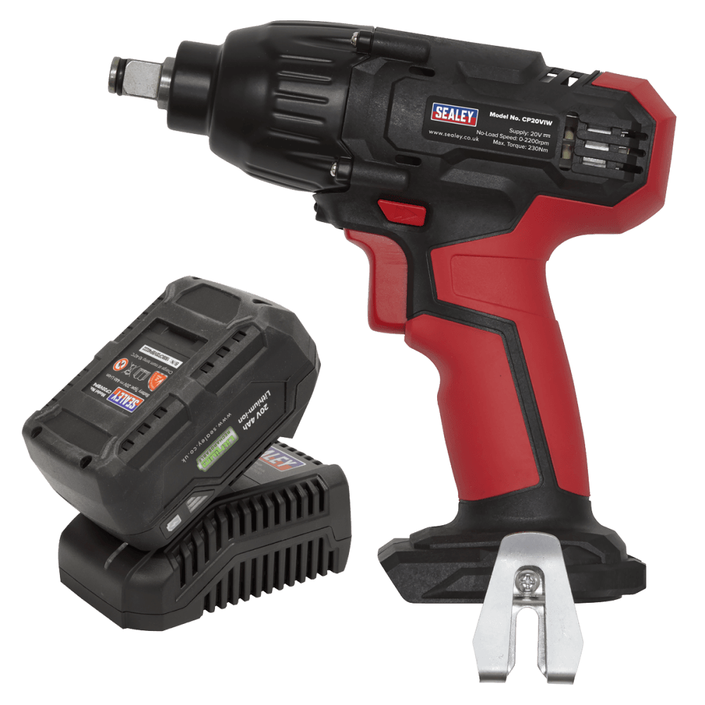 Sealey Impact Wrench Kit 1/2"Sq Drive 230Nm 20V 4Ah Model No- CP20VIWKIT1